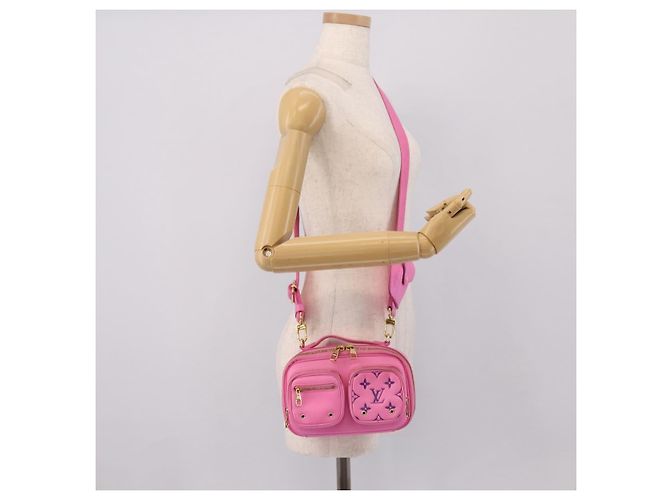 LOUIS VUITTON Borsa Cross Body Utility Pelle di vitello Pink M59244 LV Auth 206460V Rosa - vista 31