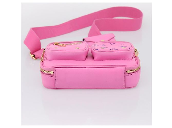 LOUIS VUITTON Borsa Cross Body Utility Pelle di vitello Pink M59244 LV Auth 206460V Rosa - vista 5