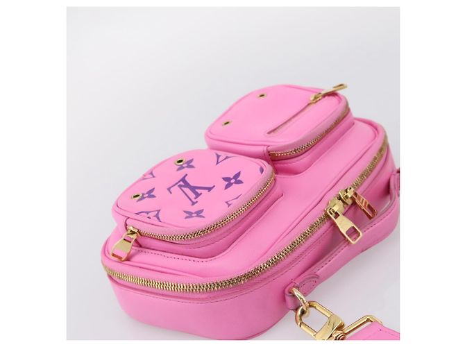 LOUIS VUITTON Borsa Cross Body Utility Pelle di vitello Pink M59244 LV Auth 206460V Rosa - vista 6