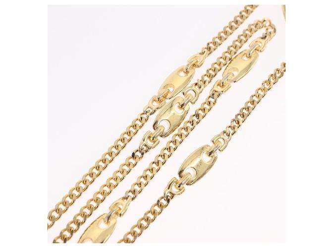 Collana Christian Dior Metal Gold Tone Auth ka6501 - vista 10