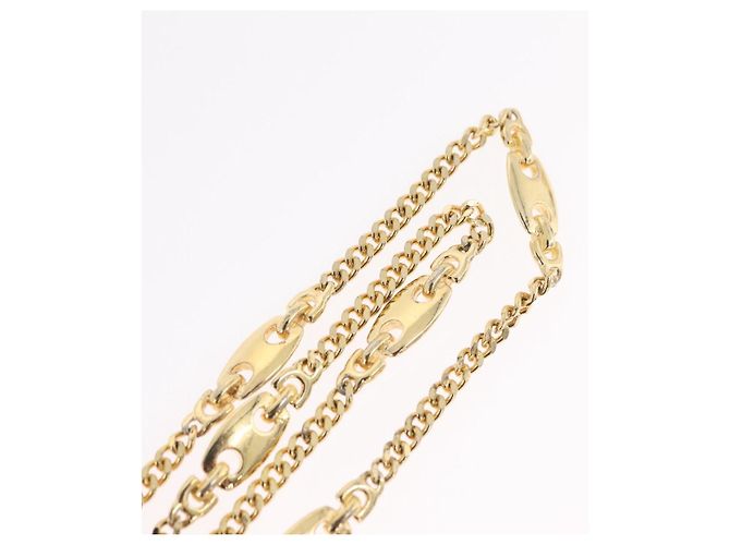 Collana Christian Dior Metal Gold Tone Auth ka6501 - vista 11