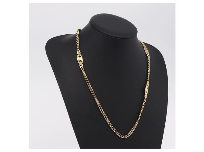 Collana Christian Dior Metal Gold Tone Auth ka6501 - vista 12