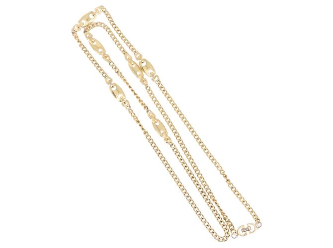Collana Christian Dior Metal Gold Tone Auth ka6501 - vista 2