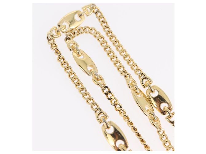 Collana Christian Dior Metal Gold Tone Auth ka6501 - vista 6