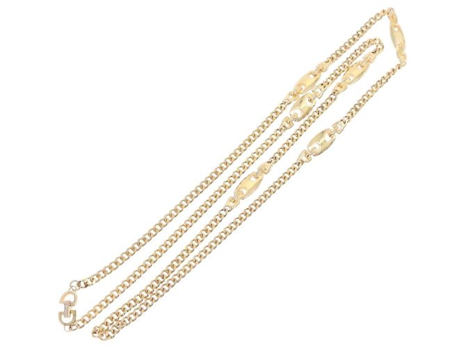 Collana Christian Dior Metal Gold Tone Auth ka6501 - vista 7