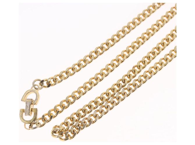 Collana Christian Dior Metal Gold Tone Auth ka6501 - vista 8
