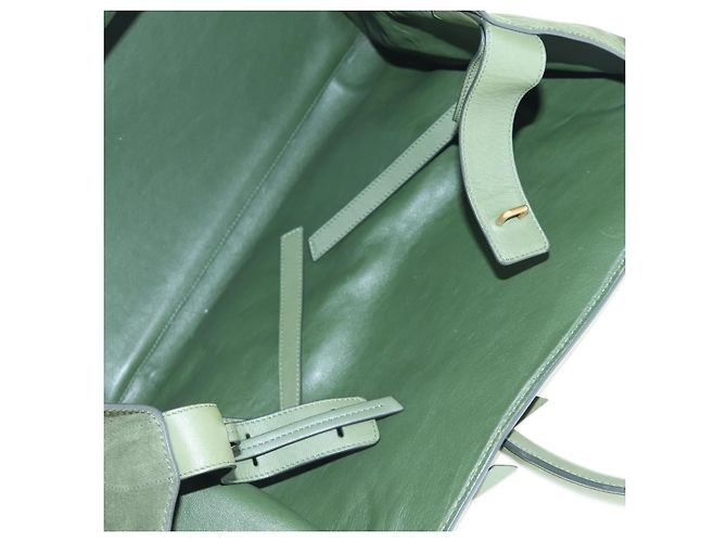 Céline CELINE Luggage Phantom Handtasche aus Wildleder Grün Gold Auth ep16178V Golden - Ansicht 10