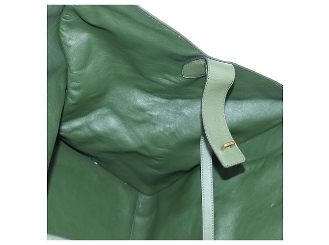 Céline CELINE Luggage Phantom Handtasche aus Wildleder Grün Gold Auth ep16178V Golden - Ansicht 21