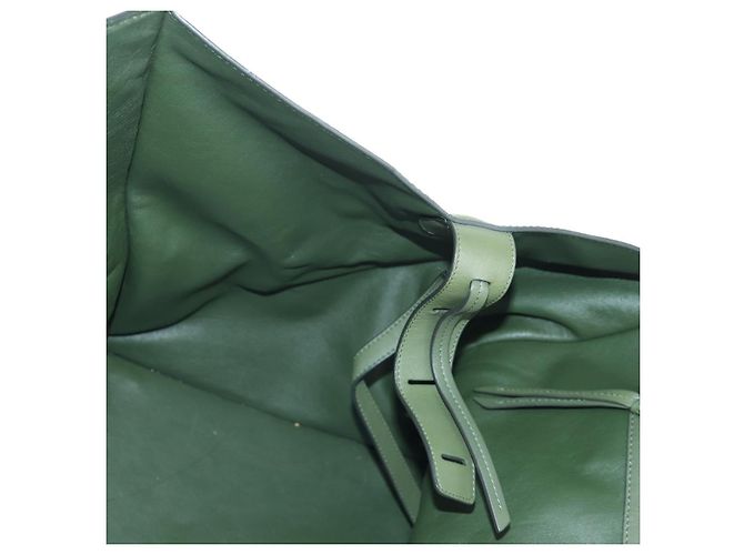 Céline CELINE Luggage Phantom Handtasche aus Wildleder Grün Gold Auth ep16178V Golden - Ansicht 22