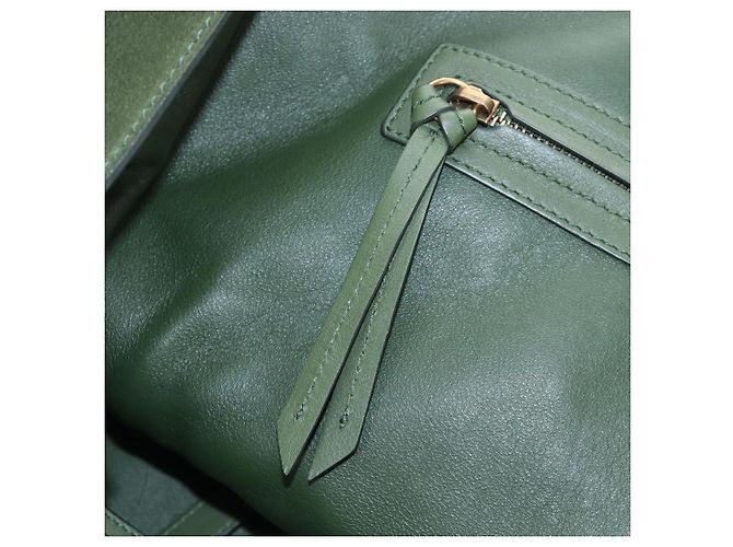 Céline CELINE Luggage Phantom Handtasche aus Wildleder Grün Gold Auth ep16178V Golden - Ansicht 23