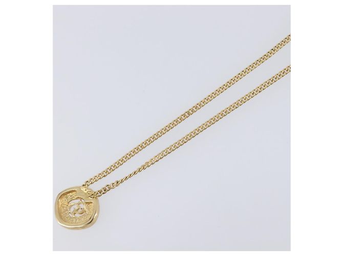 Collana Christian Dior metallo Gold Auth 205462 D'oro - vista 11