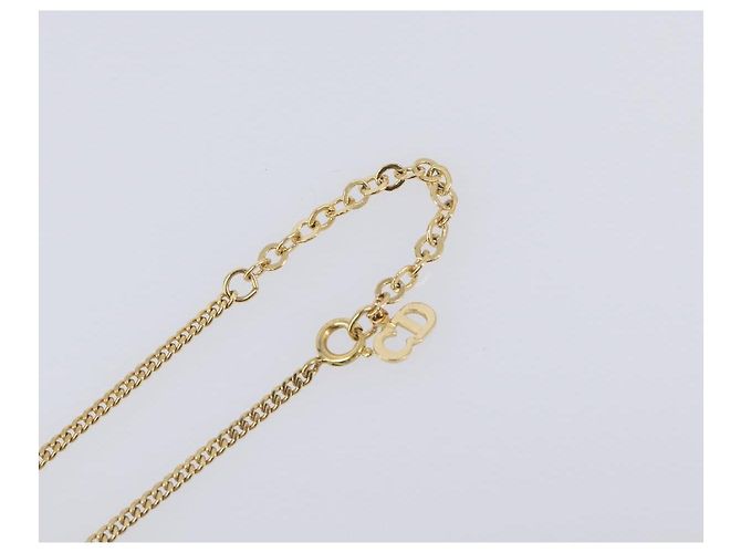 Collana Christian Dior metallo Gold Auth 205462 D'oro - vista 14
