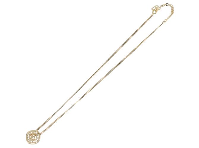 Collana Christian Dior metallo Gold Auth 205462 D'oro - vista 2