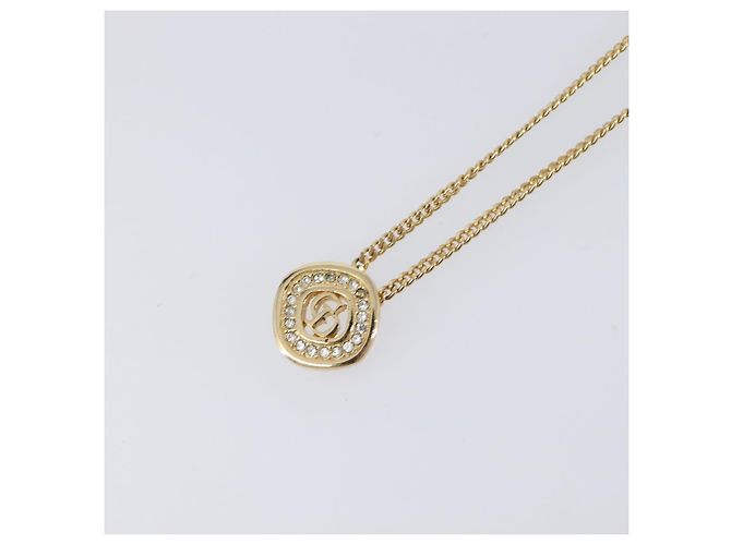 Collana Christian Dior metallo Gold Auth 205462 D'oro - vista 3