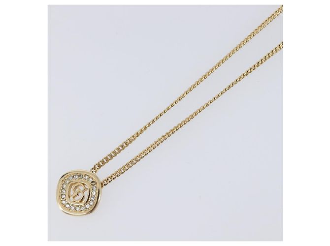 Collana Christian Dior metallo Gold Auth 205462 D'oro - vista 4