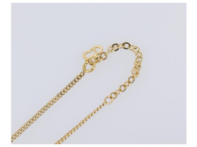 Collana Christian Dior metallo Gold Auth 205462 D'oro - vista 7