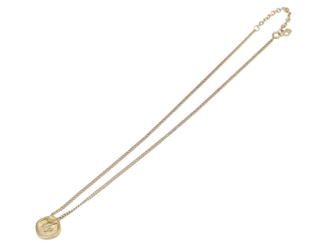 Collana Christian Dior metallo Gold Auth 205462 D'oro - vista 9