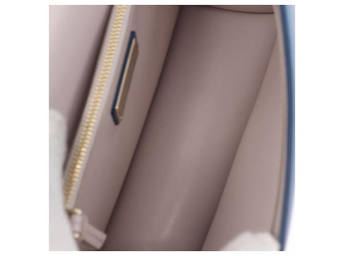 Borsa a tracolla Salvatore Ferragamo Vala Chain in pelle blu e oro autentica 207221V D'oro - vista 10