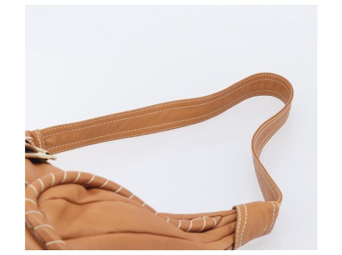 16 Céline Bolso de Hombro CELINE Cuero Marrón Oro Auth 206796V Castaño Dorado - vista 14