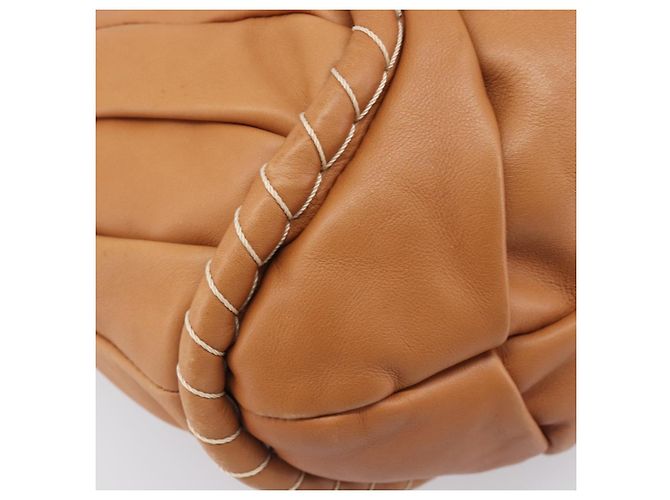 16 Céline Bolso de Hombro CELINE Cuero Marrón Oro Auth 206796V Castaño Dorado - vista 15