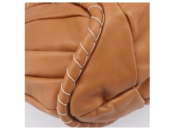 16 Céline Bolso de Hombro CELINE Cuero Marrón Oro Auth 206796V Castaño Dorado - vista 17