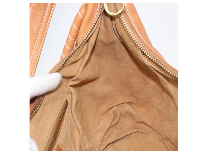 16 Céline Bolso de Hombro CELINE Cuero Marrón Oro Auth 206796V Castaño Dorado - vista 25