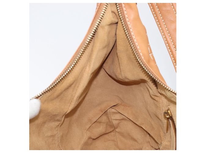 16 Céline Bolso de Hombro CELINE Cuero Marrón Oro Auth 206796V Castaño Dorado - vista 26