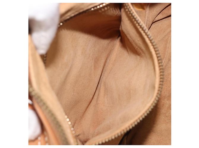16 Céline Bolso de Hombro CELINE Cuero Marrón Oro Auth 206796V Castaño Dorado - vista 28