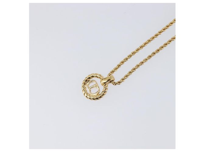 Collana Christian Dior metallo Gold Auth 205492 D'oro - vista 10