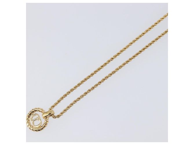 Collana Christian Dior metallo Gold Auth 205492 D'oro - vista 11