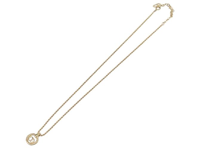 Collana Christian Dior metallo Gold Auth 205492 D'oro - vista 2