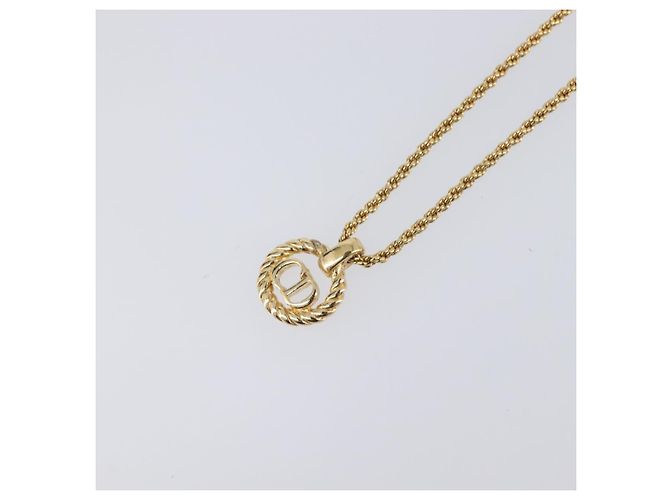 Collana Christian Dior metallo Gold Auth 205492 D'oro - vista 3