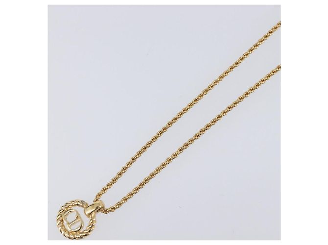 Collana Christian Dior metallo Gold Auth 205492 D'oro - vista 4