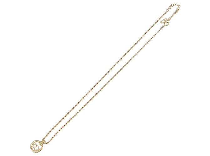 Collana Christian Dior metallo Gold Auth 205492 D'oro - vista 9
