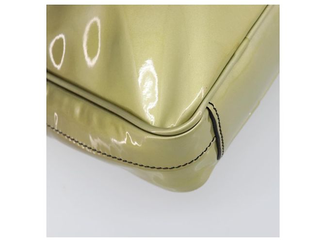 PRADA Shoulder Bag Patent leather Green Silver Auth ep15935A Silvery - view 15