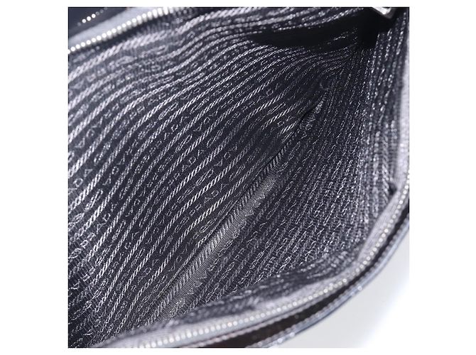 PRADA Shoulder Bag Patent leather Green Silver Auth ep15935A Silvery - view 25