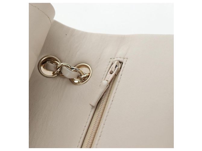 Borsa a tracolla CHANEL Matelasse 25 Chain Canvas White Gold CC Auth 206278SM Bianco D'oro - vista 25