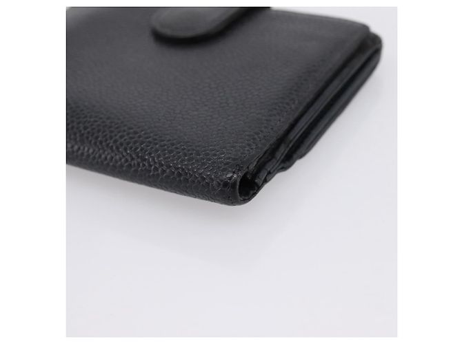 Cartera CHANEL Caviar Skin Black Gold CC Auth 207488 Negro Dorado - vista 15