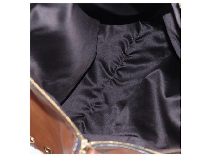 Sac à main Miu Miu en cuir 2way Marron Or Auth 202512A Doré - vue 11
