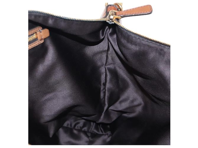 Sac à main Miu Miu en cuir 2way Marron Or Auth 202512A Doré - vue 24