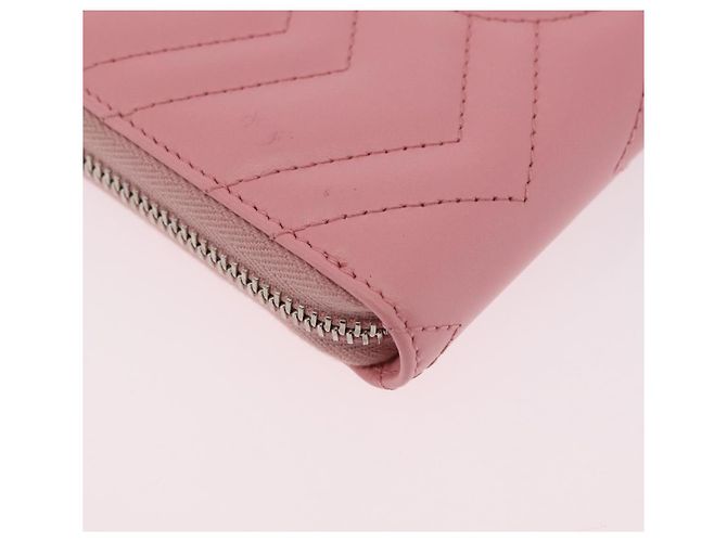 GUCCI Langbeutel aus Leder Rosa Silber 443123 Auth 205414M Pink - Ansicht 16