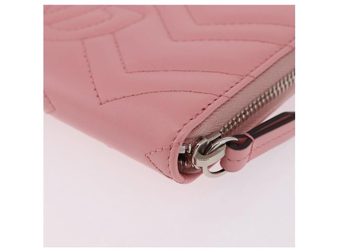 GUCCI Langbeutel aus Leder Rosa Silber 443123 Auth 205414M Pink - Ansicht 17