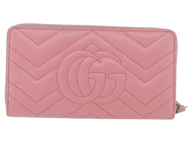 GUCCI Langbeutel aus Leder Rosa Silber 443123 Auth 205414M Pink - Ansicht 2