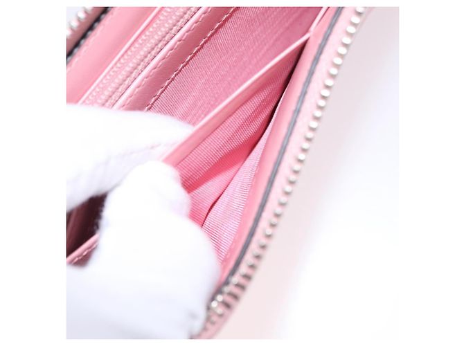 GUCCI Langbeutel aus Leder Rosa Silber 443123 Auth 205414M Pink - Ansicht 23