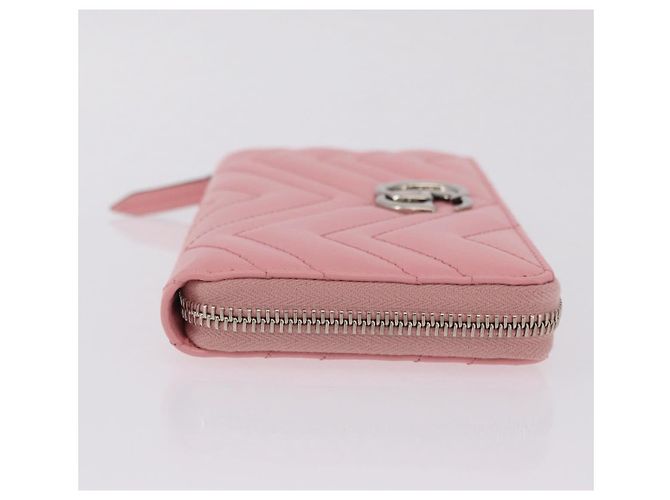 GUCCI Langbeutel aus Leder Rosa Silber 443123 Auth 205414M Pink - Ansicht 3