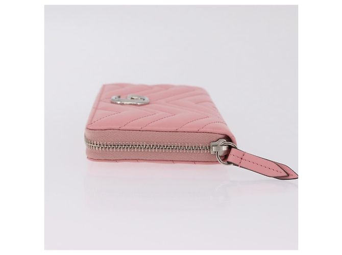 GUCCI Langbeutel aus Leder Rosa Silber 443123 Auth 205414M Pink - Ansicht 4