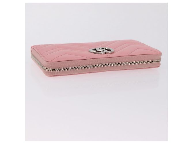 GUCCI Langbeutel aus Leder Rosa Silber 443123 Auth 205414M Pink - Ansicht 5