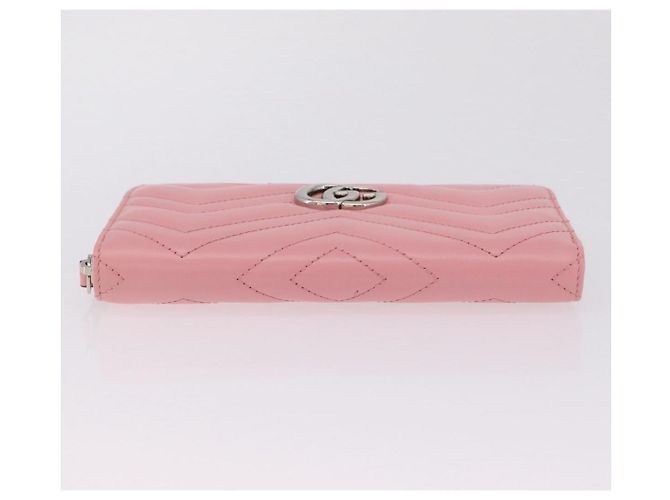 GUCCI Langbeutel aus Leder Rosa Silber 443123 Auth 205414M Pink - Ansicht 6