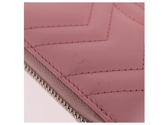 GUCCI Langbeutel aus Leder Rosa Silber 443123 Auth 205414M Pink - Ansicht 7