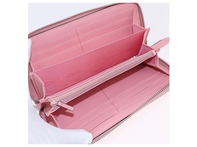 GUCCI Langbeutel aus Leder Rosa Silber 443123 Auth 205414M Pink - Ansicht 9
